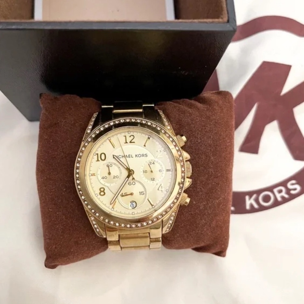 Michael Kors Gold Chronograph Unisex Watch